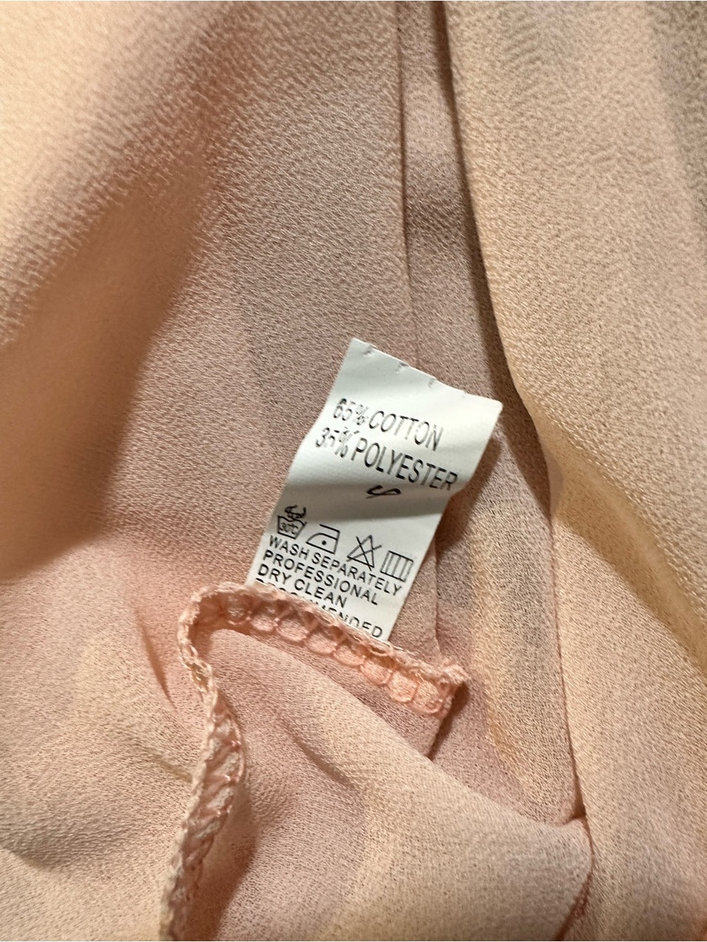 Simply Couture Blush Pink Lace Chiffon Tunic Top 3/4 Sleeve Plus Size 3XL NWT - Picture 8 of 11